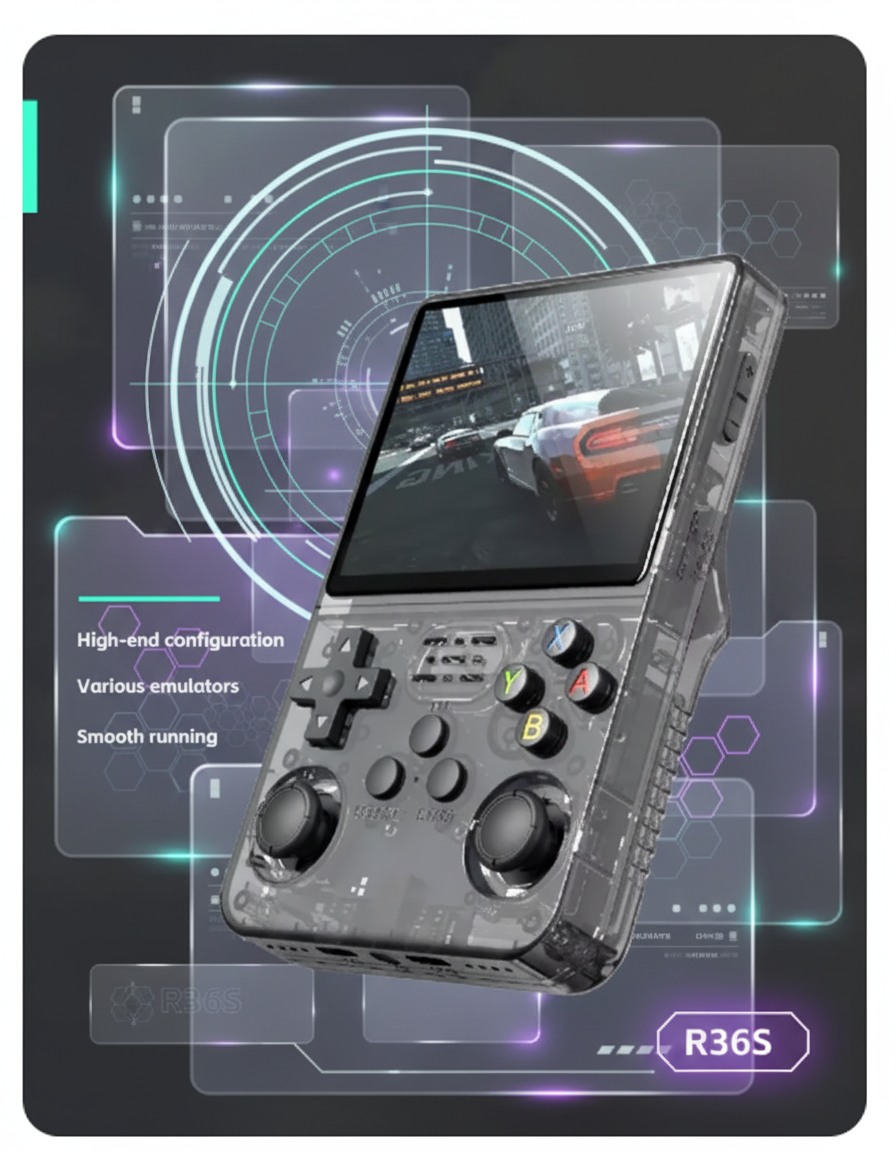 R36S Glassmorphic HUD